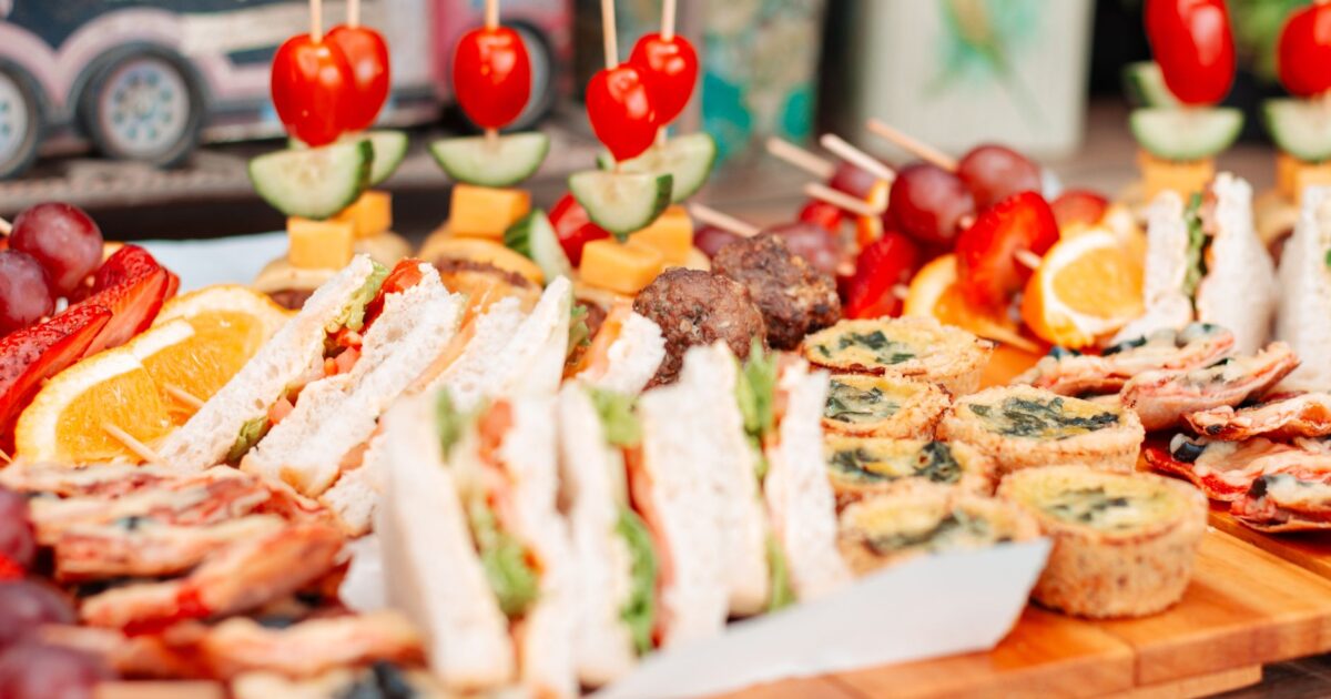 vibrant picnic platter with assorted snacks