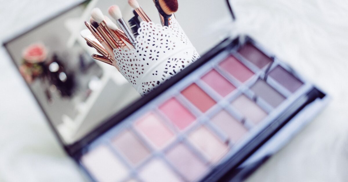 makeup palette with mirror
